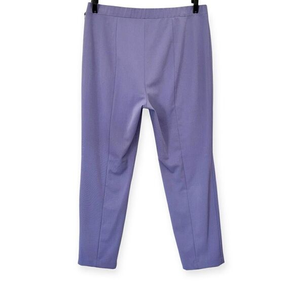 1.STATE Front Slit Stretch Crepe Pants in Purple Twilight Size 16W NEW - Picture 8 of 16